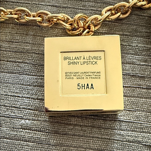 RARE YSL Yves Saint Laurent COUTURE Gold Charm Bracelet - Picture 5 of 10